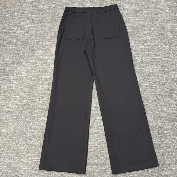 Halara Pants Women Large Halo Tek Air Wide Leg Black Pockets Pull On Career NEW - Picture 2 of 10